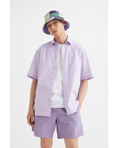 Reversible Cotton Bucket Hat Purple/paisley-patterned