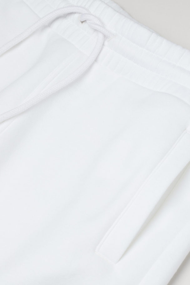 H&M Regular Fit Sweatshirt Shorts White