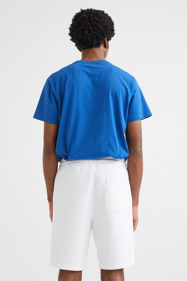 H&M Regular Fit Sweatshirt Shorts White