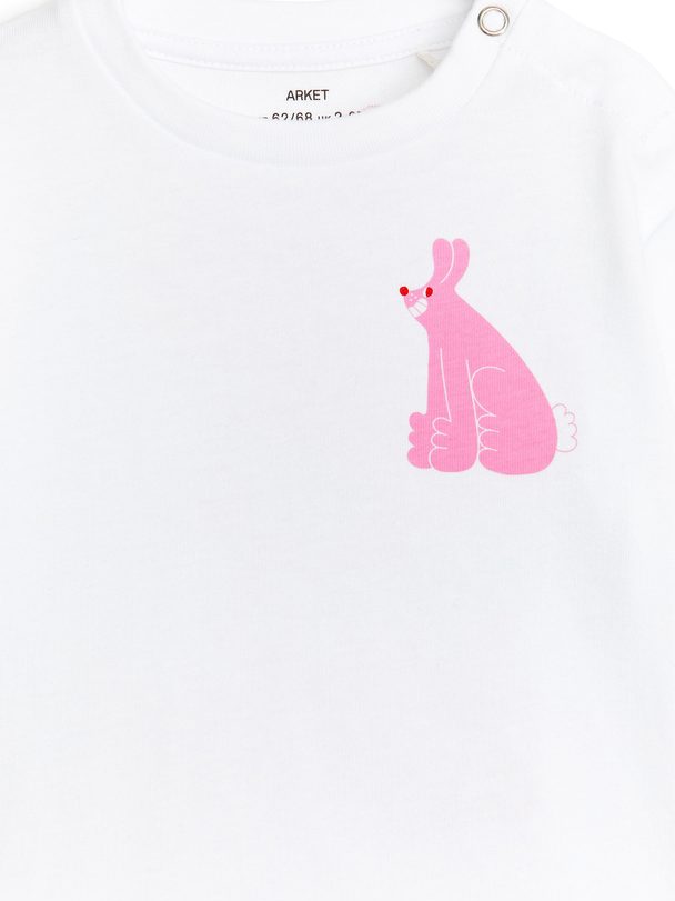 ARKET Arket Och Yuk Fun Långärmad T-shirt Vit/rosa