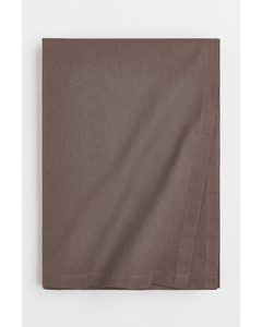Cotton Tablecloth Dark Brown