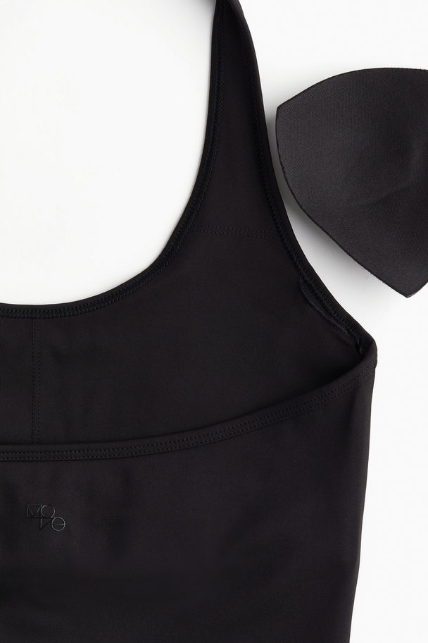 H&M DryMove ™ Neckholder-Sporttop Schwarz