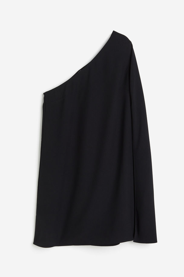 H&M One Shoulder-klänning Svart