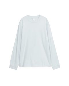 Long-sleeved Organic Cotton T-shirt Ice Blue