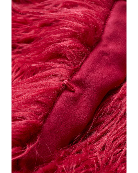 H&M Faux Fur Jacket Dark Pink