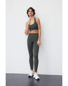 DryMove™ Sportleggings Dunkles Khakigrün