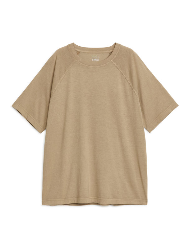 ARKET Oversize-T-Shirt aus Baumwolle Beige