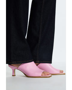 Leather Mules Pink