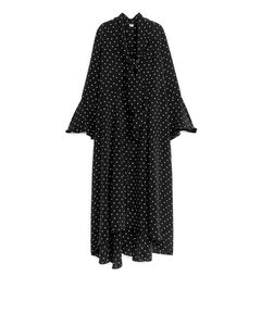 Scarf-detail Maxi Dress Black