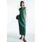 Sleeveless Pleated Maxi Dress Green