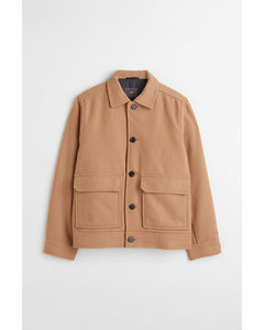 Wool-blend Jacket Beige