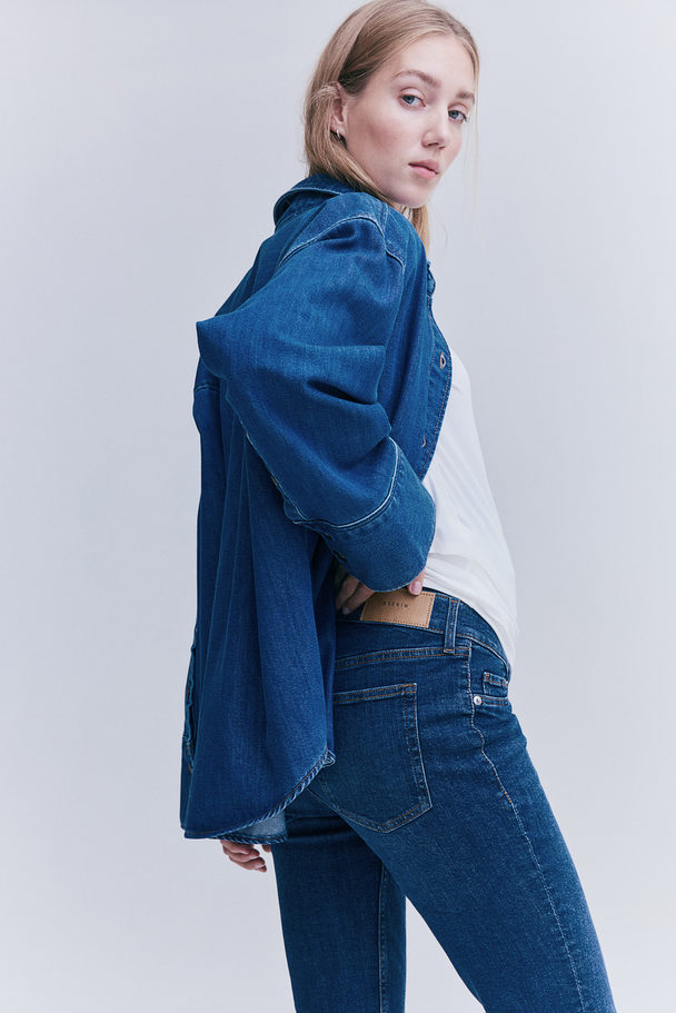 H&M MAMA Skinny Jeans Dunkles Denimblau