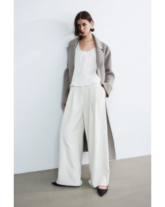 Wide Trousers White