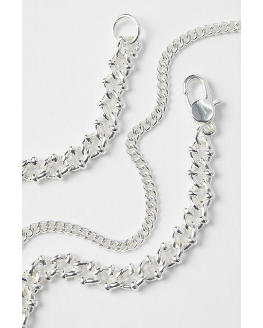 H&M 2-pack Necklaces Silver-coloured