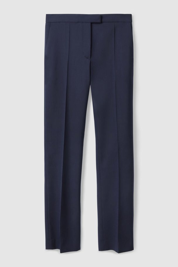 COS Straight-leg Wool Trousers Navy