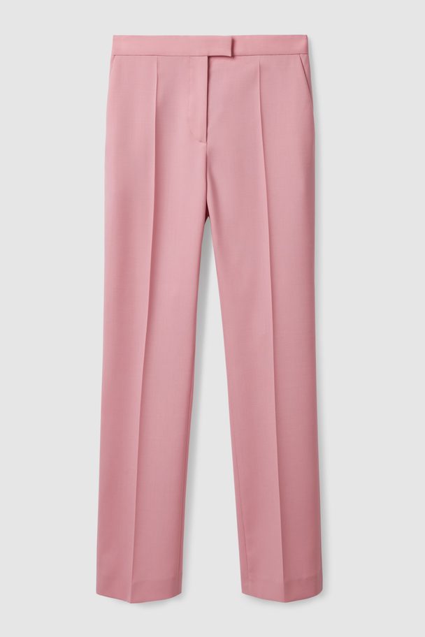 COS Straight-leg Wool Trousers Pink
