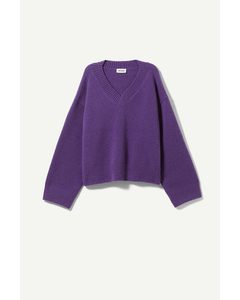 Ergo V-neck Sweater Purple