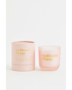 Scented Candle In Glass Holder Pink/endlessly Happy