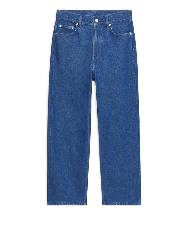 ARKET Straight Cropped Jeans Blue
