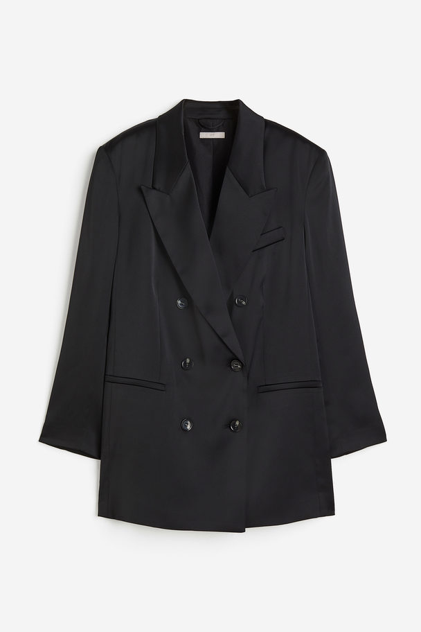 H&M Oversized Double-breasted Blazer Black