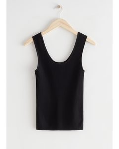 Fitted Tank Top Black