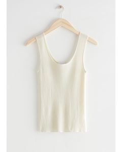 Fitted Tank Top White