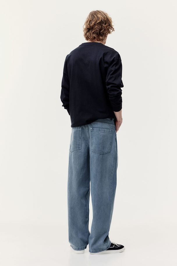H&M Baggy Jeans Denimblå