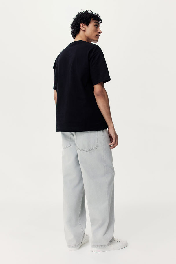 H&M Baggy Jeans Lysegrå