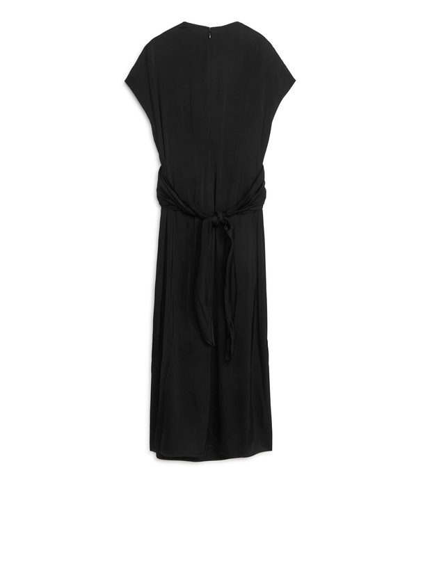 ARKET Drape Tie-back Dress Black