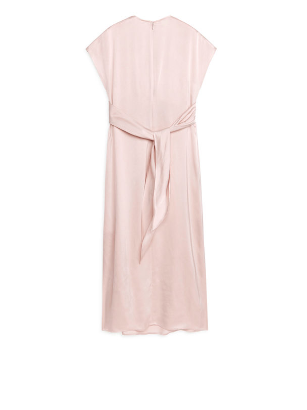 ARKET Drape Tie-back Dress Pink