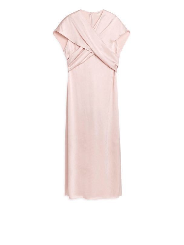 ARKET Drape Tie-back Dress Pink