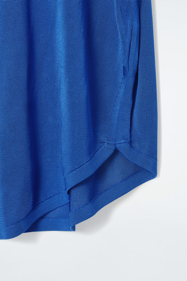 COS Knitted Circle-cut T-shirt Blue