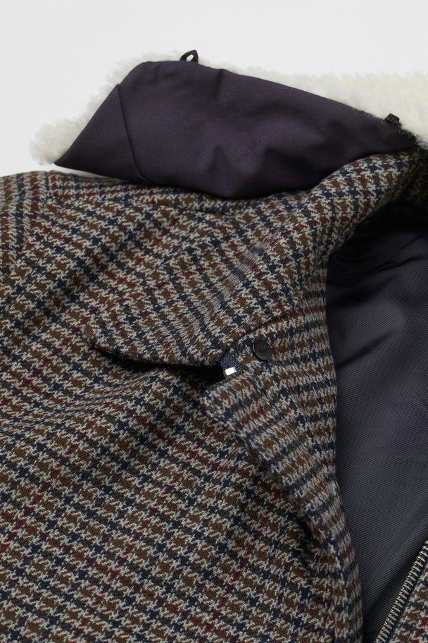 H&M Wool-blend Jacket Brown/checked