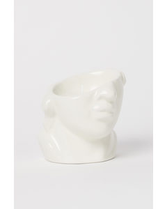 Duftlys I Keramikbeholder Hvid/mahogni
