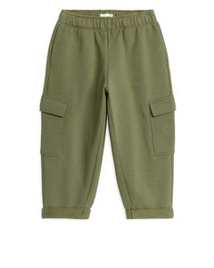 Cargo Cotton Trousers Khaki Green