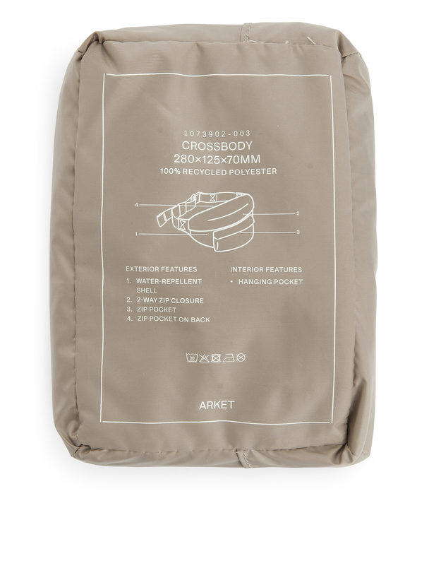ARKET Packable Crossbody Bag Mole