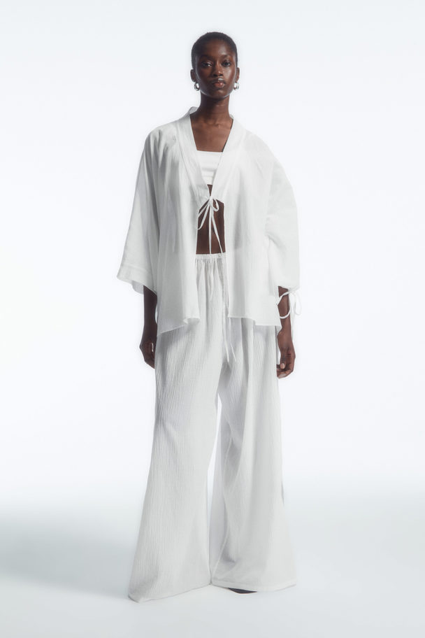 COS Tie-detail Short Kaftan White