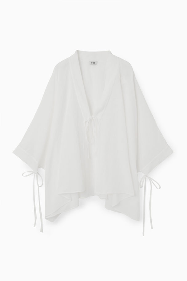 COS Tie-detail Short Kaftan White