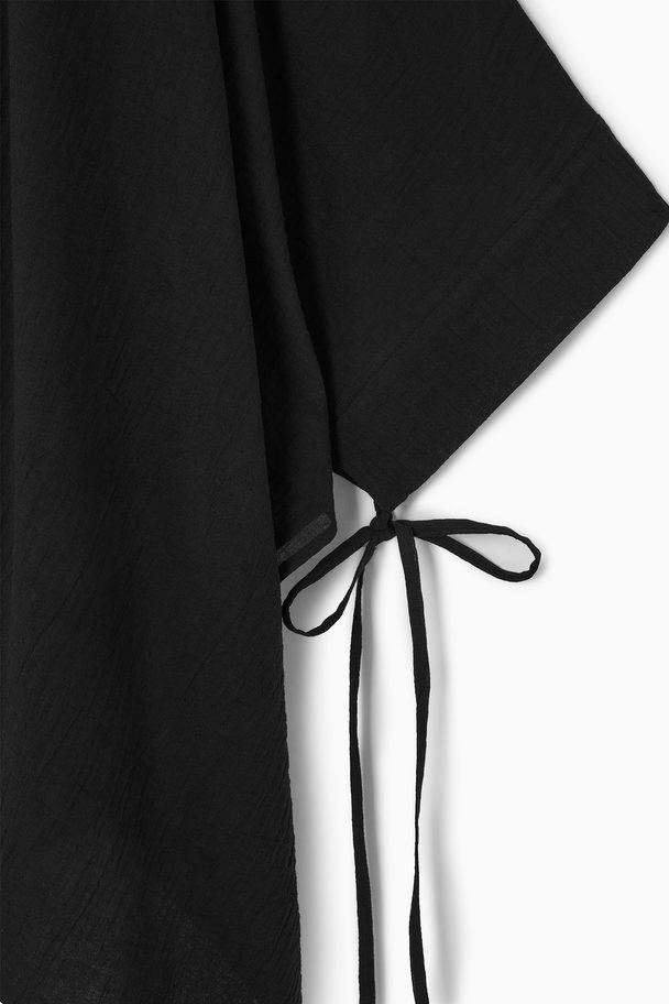 COS Tie-detail Short Kaftan Black