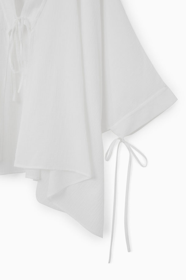 COS Tie-detail Short Kaftan White