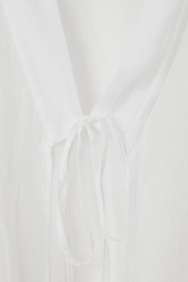 COS Tie-detail Short Kaftan White