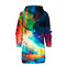 Mr. Gugu & Miss Go Colorful Space Oversize Hoodie Dress Galaxy Blue