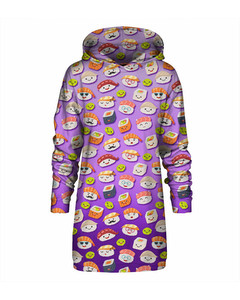 Mr. Gugu & Miss Go Happy Sushi Oversize Hoodie Dress Faded Pink
