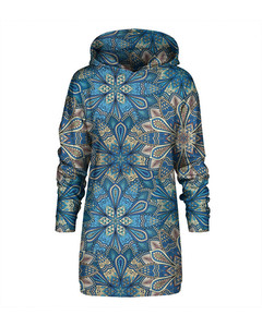 Mr. Gugu & Miss Go Cold Stained Glass Oversize Hoodie Dress Winter Blue