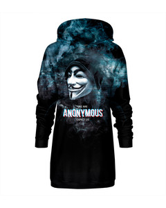 Mr. Gugu & Miss Go We Are Anonymous Oversize Hoodie Dress Secret Black