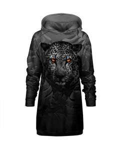 Mr. Gugu & Miss Go Tropical Panther Oversize Hoodie Dress Wild Grey