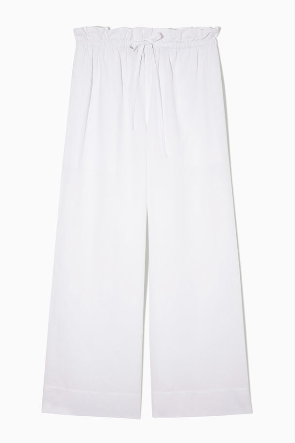 COS Wide-leg Paperbag Trousers White