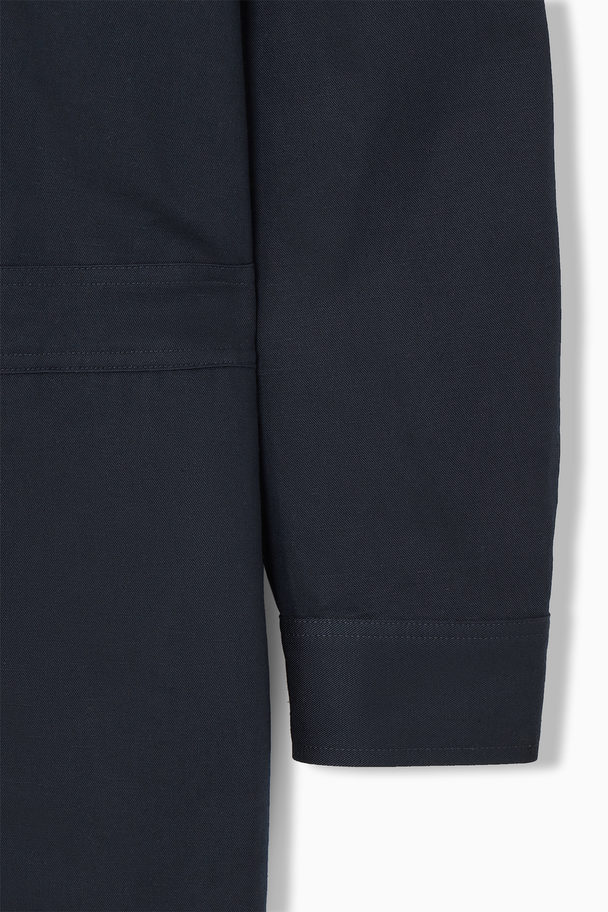 COS Linen Utility Boilersuit Navy