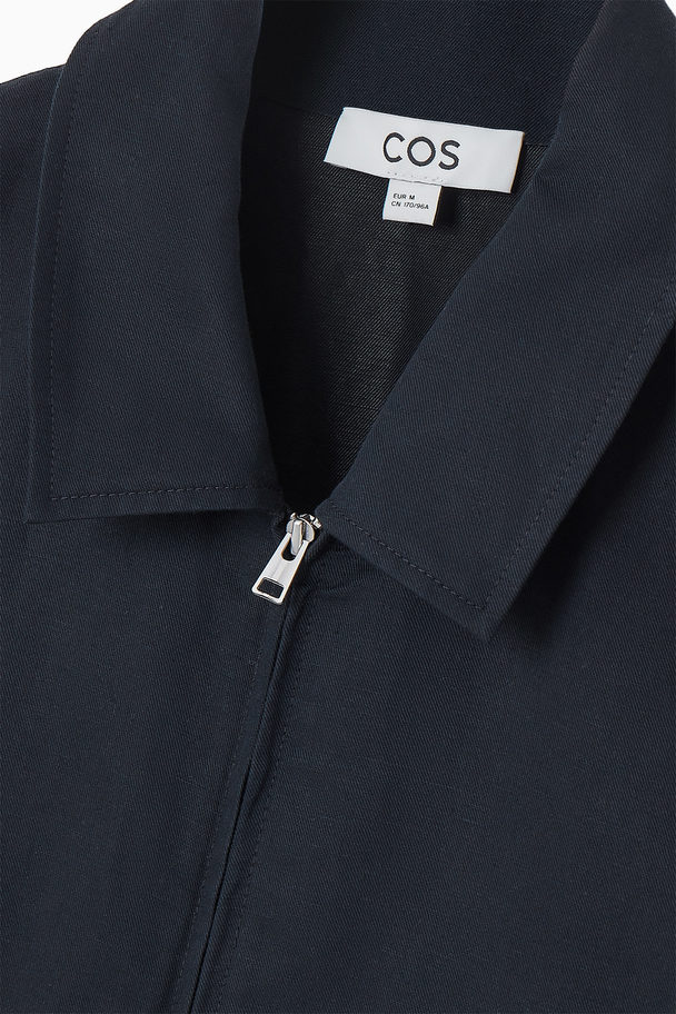 COS Linen Utility Boilersuit Navy