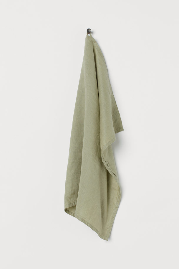 H&M HOME Linen Tea Towel Pistachio Green